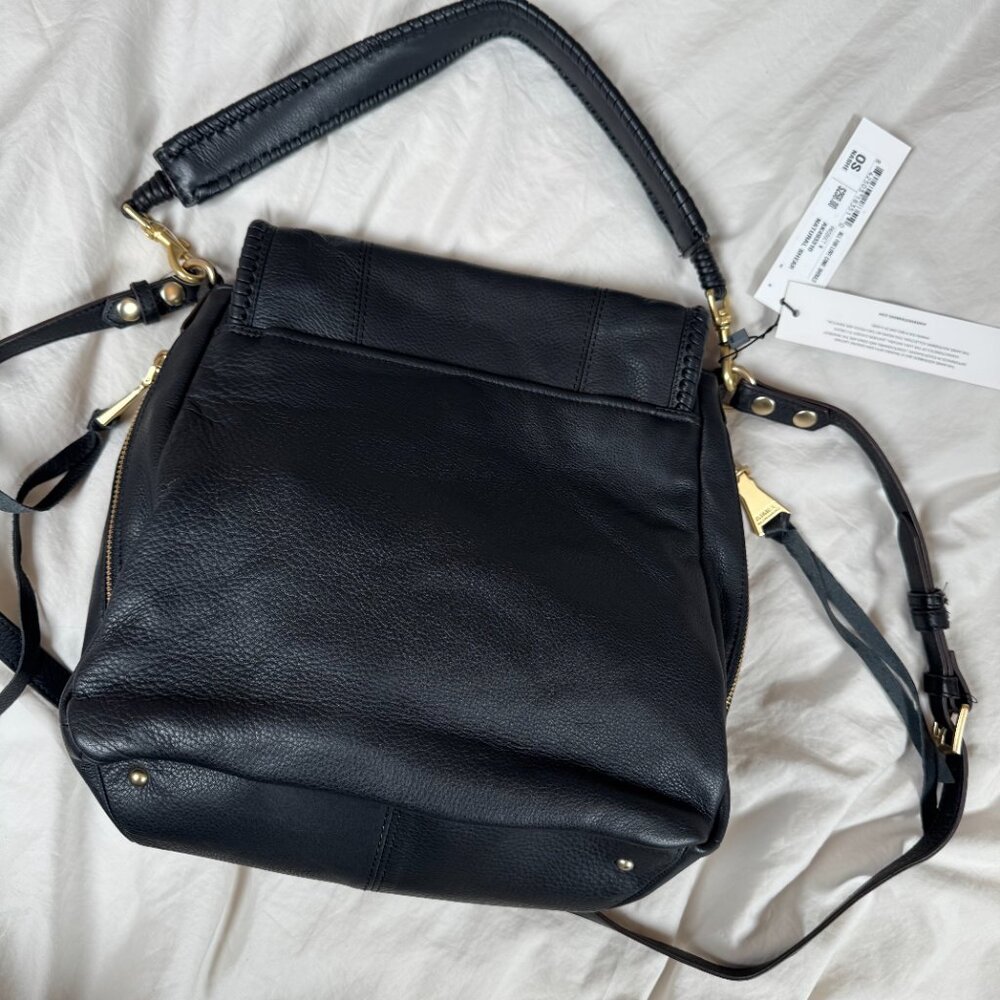 NWT All For Love Convertible Leather Shoulder Bag In Natural Shearling - Picture 8 of 15